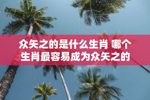 众矢之的生肖揭秘