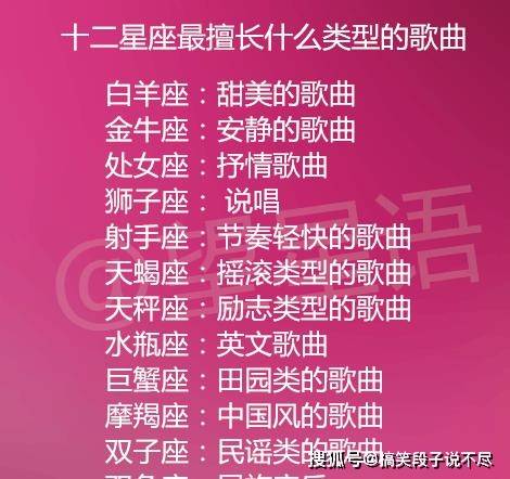 星座与歌曲，星辰故事融入押韵歌词中