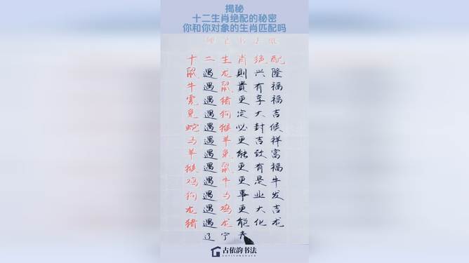生肖配对表顺序，探寻千年传统奥秘