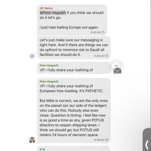 白宫作战群聊引发争议与反思，欧洲政策引发质疑与批评