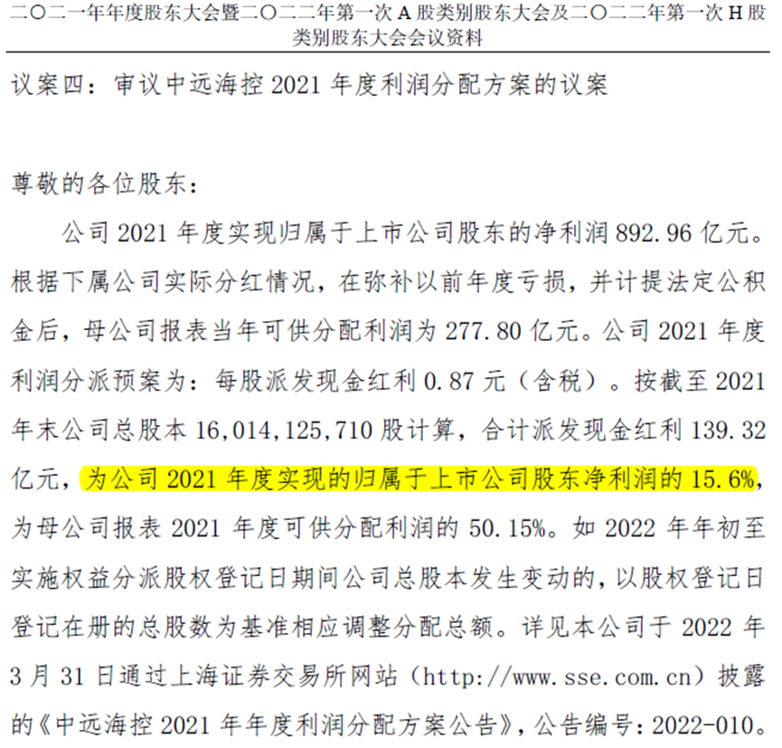 中远海控中小股东股东会上反对票调查，对分红模糊不满，质疑公司隐藏利润真相揭秘