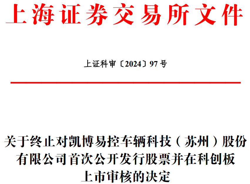 凯博易控IPO之路终止，十个月问询未见回复，罕见事件引发关注