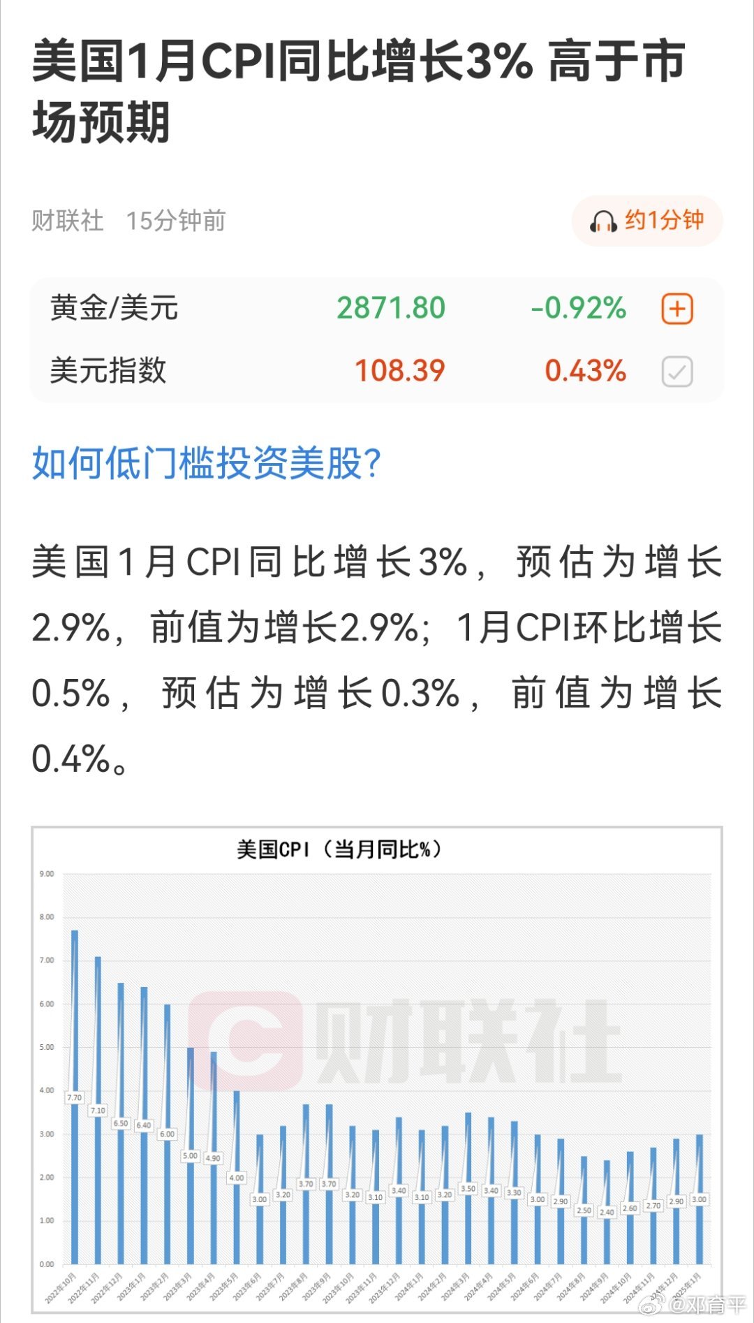 美联储的安心之虞，CPI分项隐患需警惕的拖后腿风险。