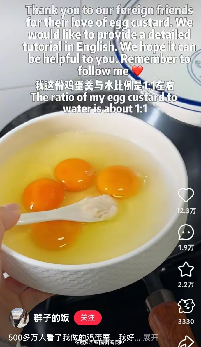 外国网友蒸鸡蛋羹作业展示，厨艺与文化的交融之旅
