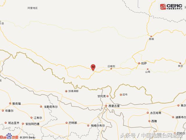 西藏日喀则地震余震记录及深度分析