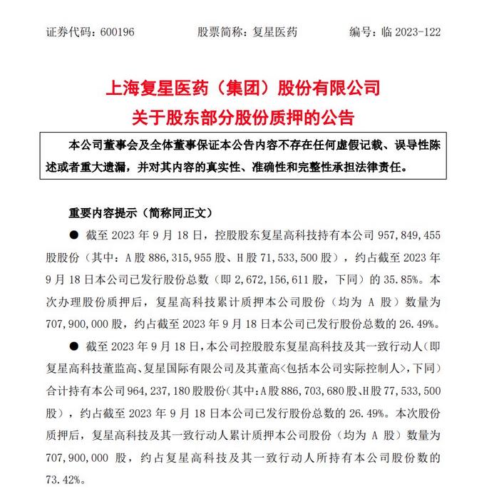 复星医药拟出售上海复健股权，战略调整还是市场策略？