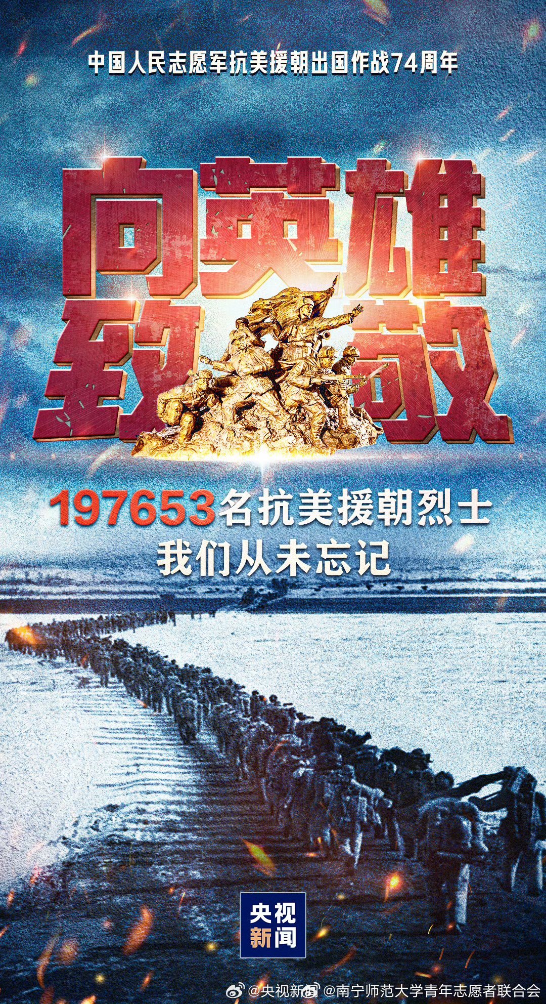 抗美援朝74周年，铭记历史，砥砺前行