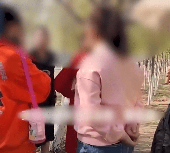 花枝下的纷争，女生拍照引发大爷指责事件