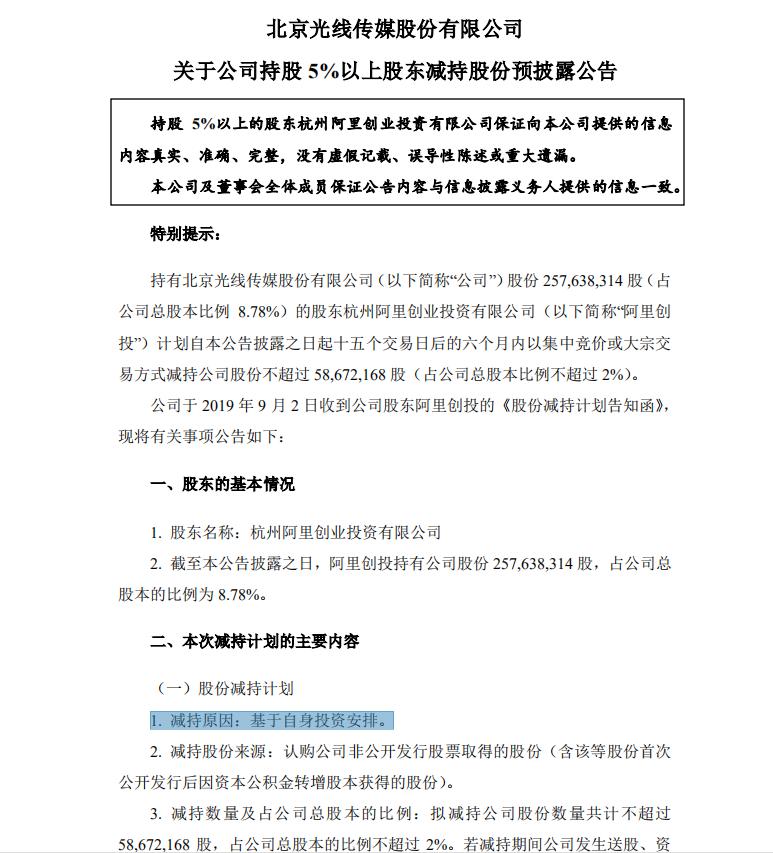 当虹科技大股东光线传媒计划减持不超过1%股份，市场反应如何？