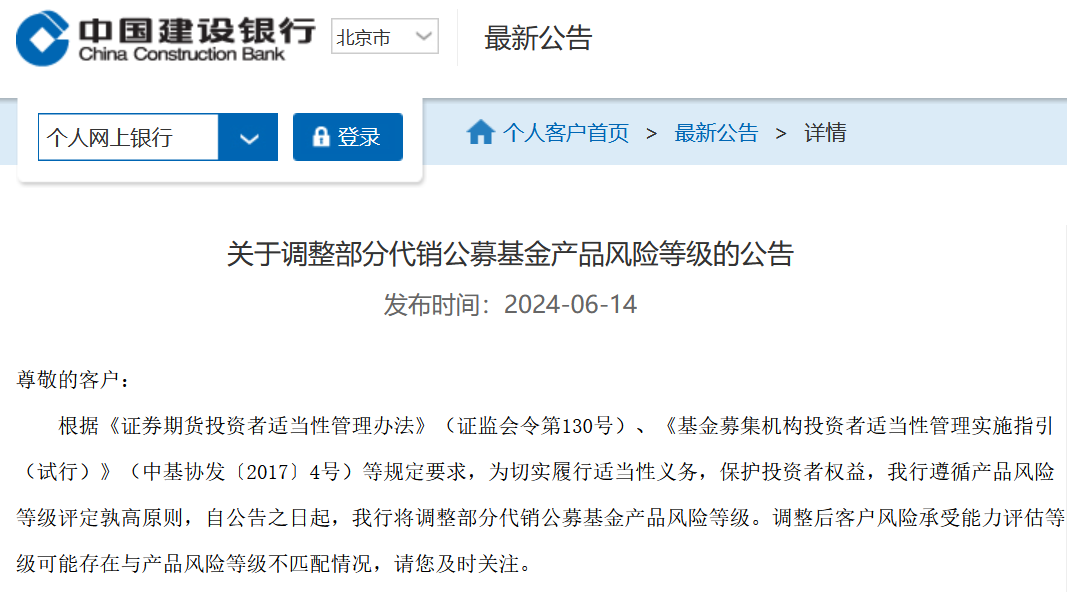 建行上调代销公募基金风险等级，市场信号与市场反应深度解析