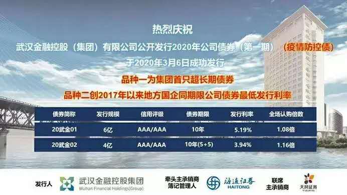 湖北省首只地方国企平台企业债成功发行，天风城市投行引领债券新规新篇章
