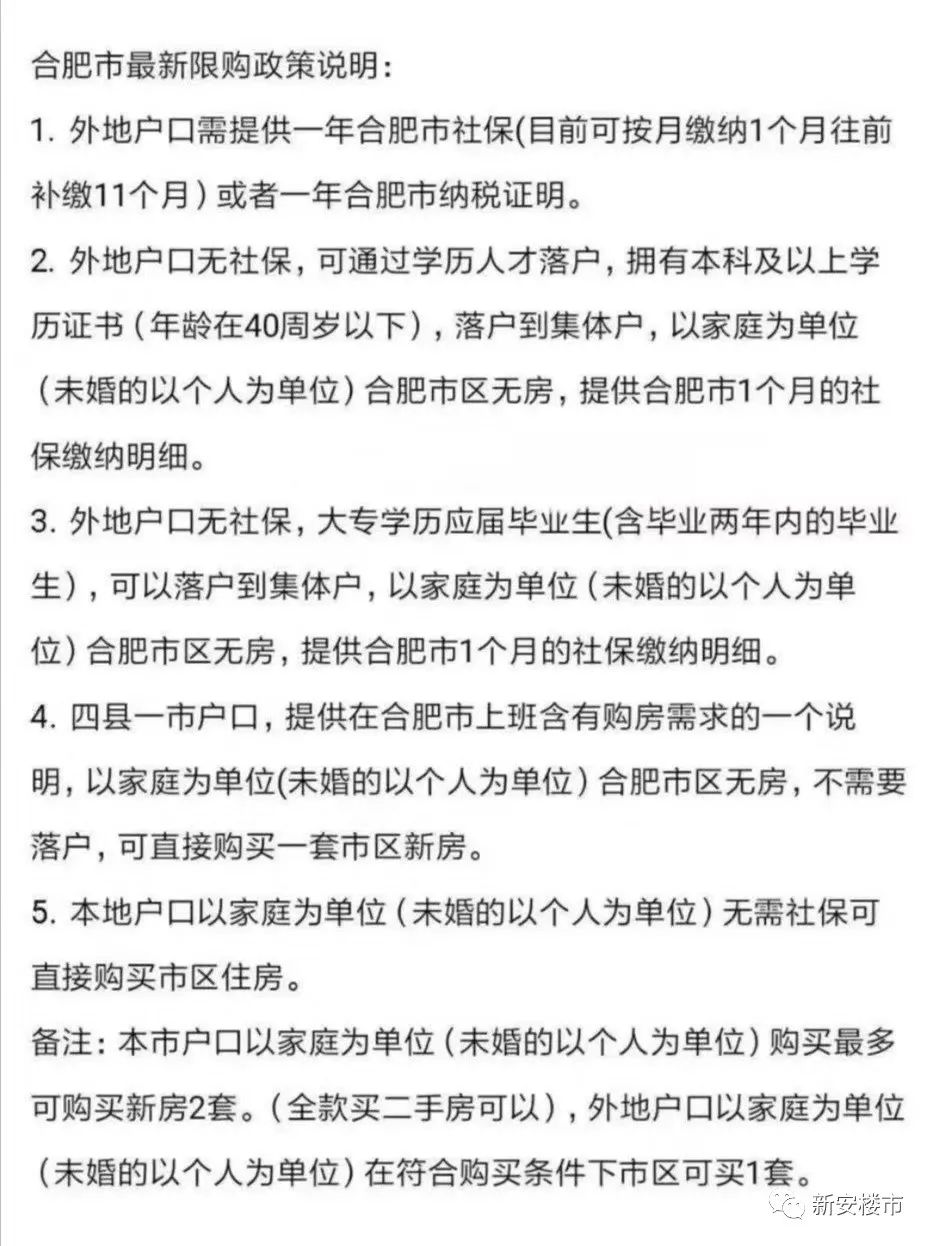合肥购房落户新政策解析，首套房认定标准只看所在区住房情况