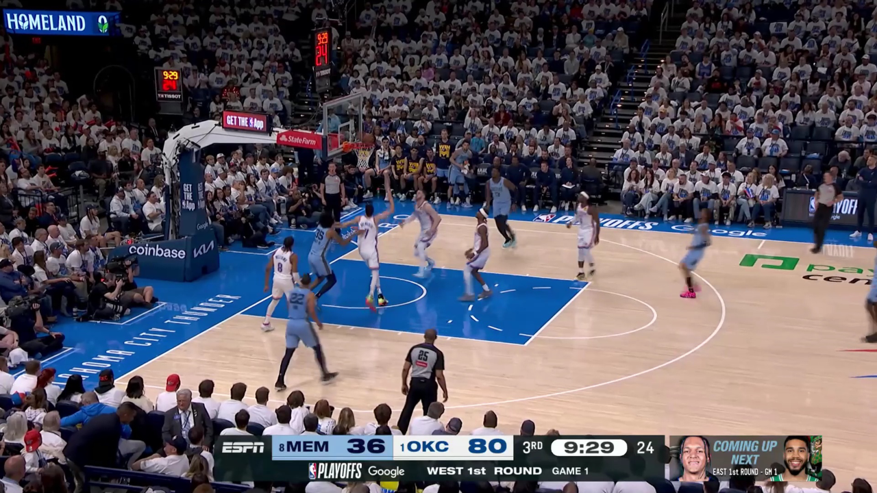 雷霆队与灰熊队24-25赛季NBA季后赛的巅峰对决